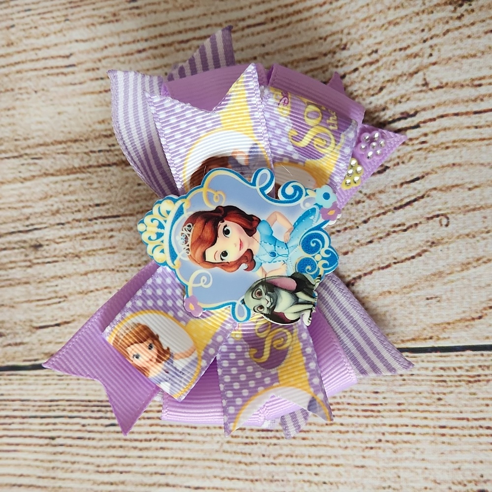 Purple Sofia the First Hairbow